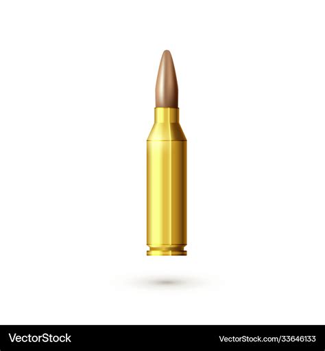 Realistic machine gun bullet sniper rifle Vector Image