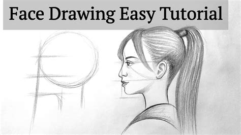 How To Draw Female Face Side View