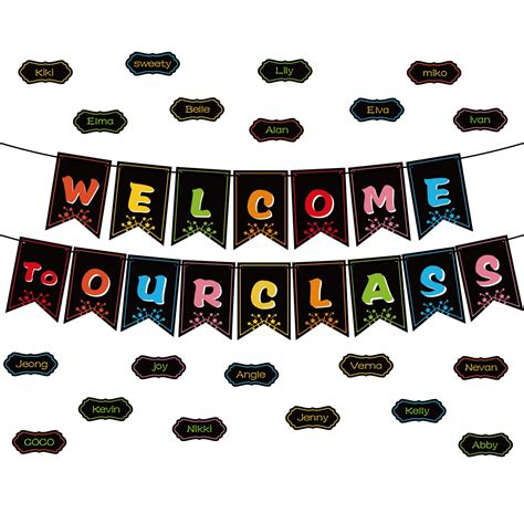 Buy Classroom Decorations Welcome Banner, Welcome Bulletin Board Banner ...