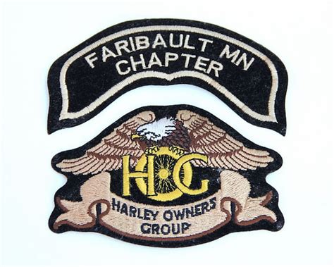 Items similar to Harley Davidson Patches Faribault MN HOG Chapter on Etsy