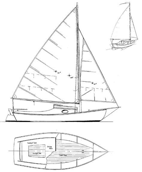 Meadow Bird - Daysailer/Camp Cruiser - Boat Plans - Boat Designs