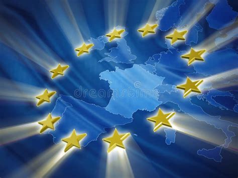 European Union flag stock illustration. Illustration of wave - 45061300