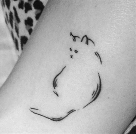 116 Minimalistic Cat Tattoos For Cat Lovers | Bored Panda