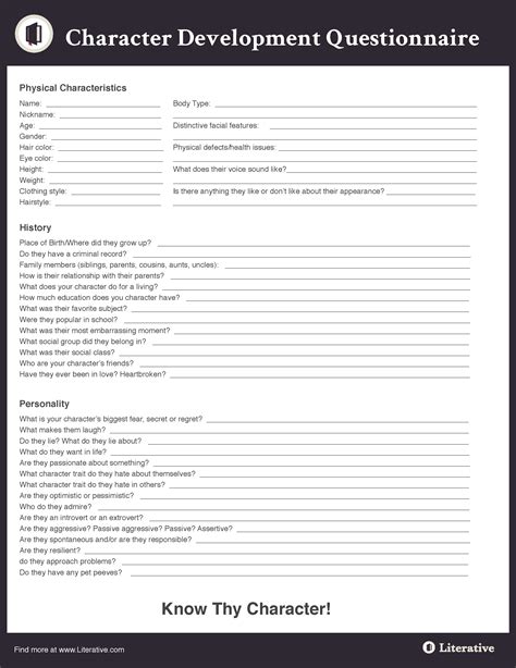 Character Building Worksheets — db-excel.com