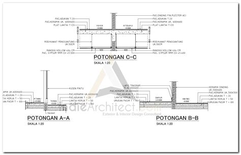 Download Gambar Kerja Detail Pola Lantai - Rumah 2 Lantai - Indie Architect