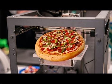 HD 3d printing pizza on a contract from NASA HD - YouTube