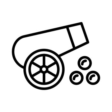 Cannon Outline PNG Transparent Images Free Download | Vector Files ...