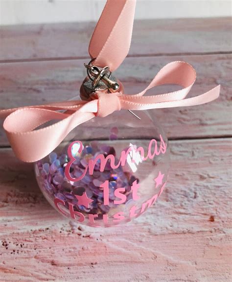 Babys First Christmas Bauble Personalised Bauble First - Etsy