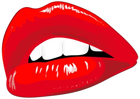 Baddie Lips Red Glossy Vibrant Makeup Illustration PNG | PNG All