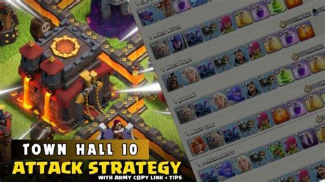 Best TH10 Attack Strategy – Town Hall 10 Pushing Strategies Clash of Clans