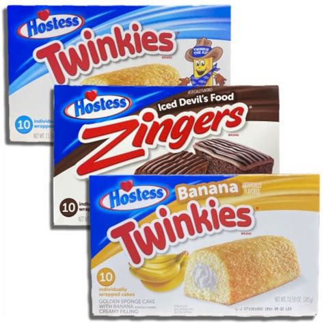 Hostess Twinkie Variety Pack with Zingers | Three Flavors: Original ...