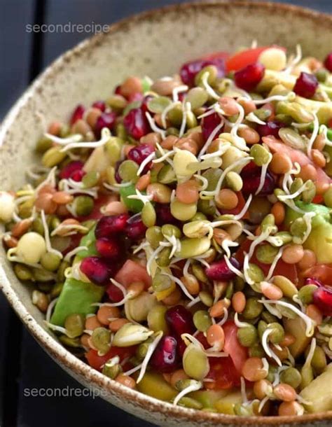 High protein lentil Salad | How to make sprouts? - SecondRecipe