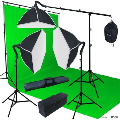 Chromakey Green Screen Lighting Kit 10' x 20' Backdrop Muslin 9' x10 ...