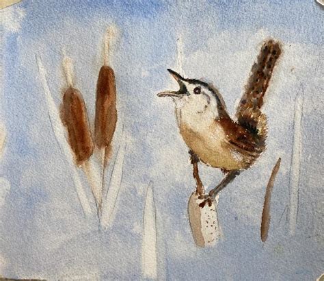 Watercolor Bird Tutorial – Wren with Out of Focus Background – Watson ...