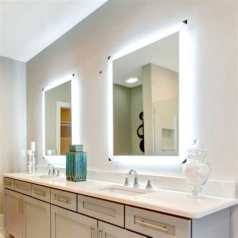 Side-Lighted LED Bathroom Vanity Mirror: 36" x 36" - Rectangular ...