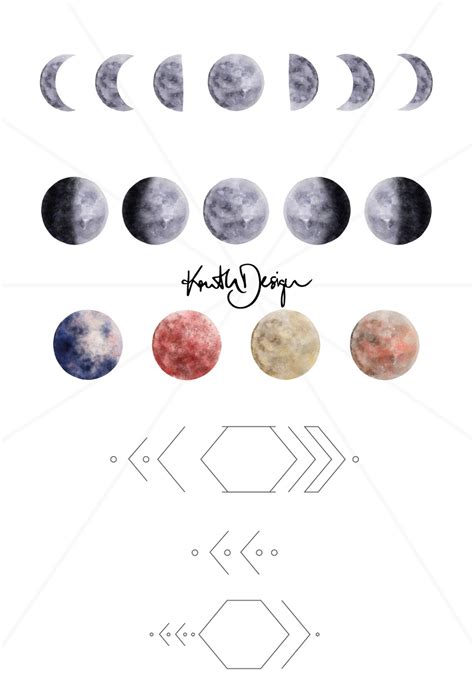 WATERCOLOR MOON CLIPART / handdrawn watercolor Moon png Sketch | Etsy