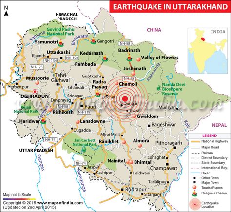 Location Map of Uttarakhand Earthquake | Map in News