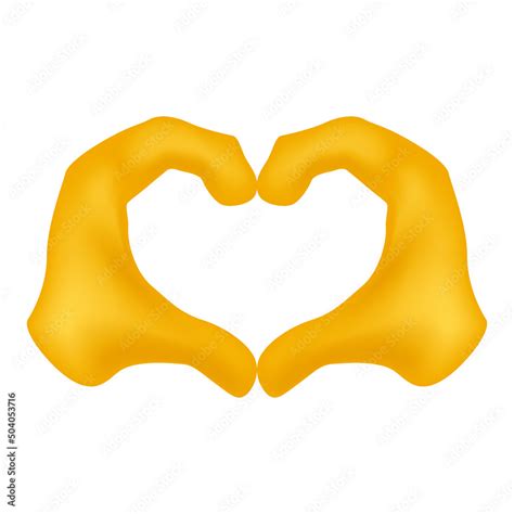 Heart Hands Emoji Icon Illustration Sign. Love Gesture Vector Symbol ...