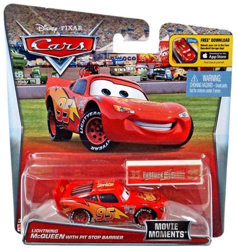 Disney Cars Movie Moments Lightning McQueen 155 Diecast Car with Pit ...