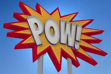 POW! Sound Effect Neon Sign Stock Illustration - Image: 59131728