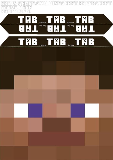 Minecraft Steve Head Template