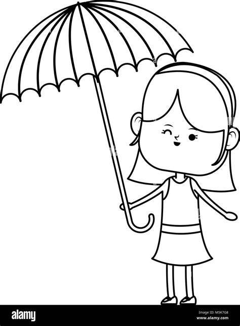 Girl with umbrella Stock Vector Image & Art - Alamy