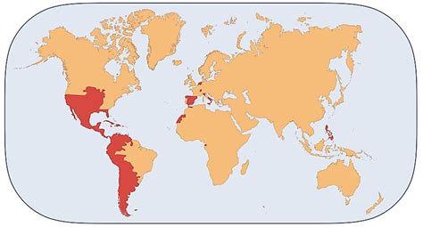 Spanish Colonies Map