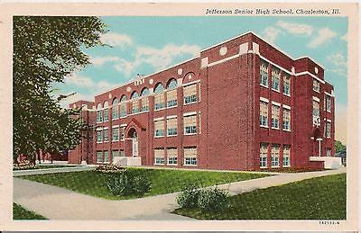 Jefferson Senior High School Charleston IL Postcard | eBay