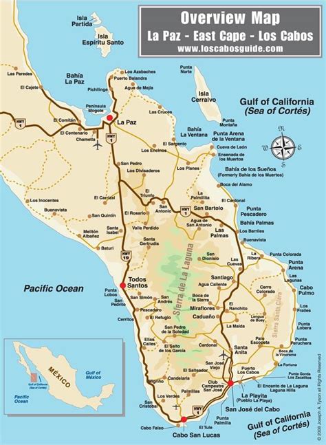 Mexico Los Cabos Map - Sela Wynnie