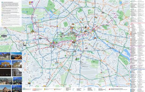 Berlin tourist attractions map - Berlin city map with attractions (Germany)