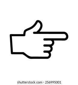 Finger Point Vector Icon Stock Vector (Royalty Free) 256995001 ...