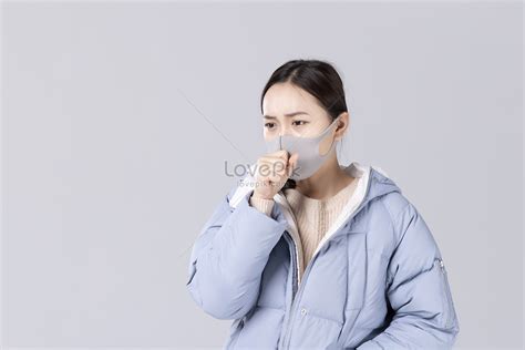 A Girl Coughing With A Mask Picture And HD Photos | Free Download On ...