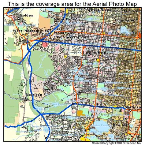 Aerial Photography Map of Lakewood, CO Colorado