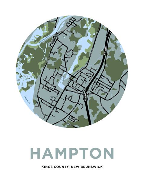 Hampton, New Brunswick Map Print – Jelly Brothers