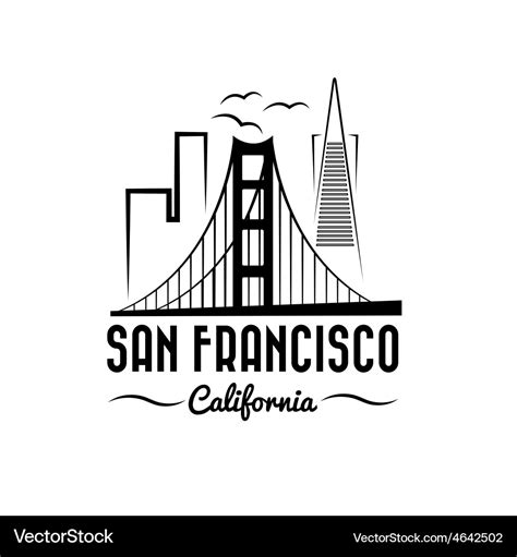 San francisco skyline Royalty Free Vector Image