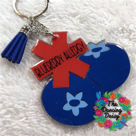 Blueberry Allergy Acrylic Key Chain Blank – Moxie Vinyls