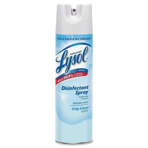 Lysol Disinfecting Spray 12.5oz, Crisp Linen Kills Cold & Flu Viruses ...