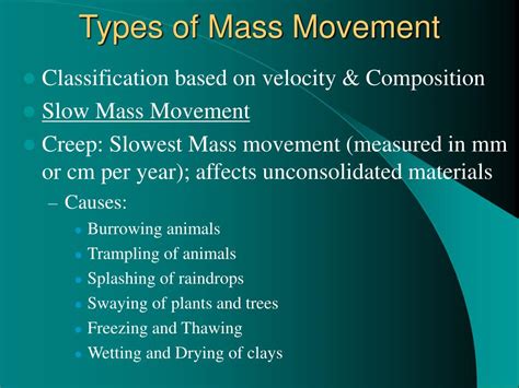 PPT - Chapter Thirteen Mass Movement PowerPoint Presentation, free ...