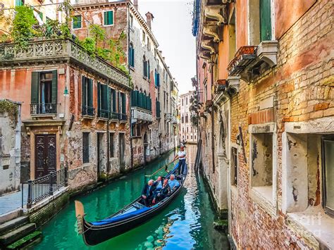 Romantic Gondola scene on canal in Venice Photograph by JR Photography ...