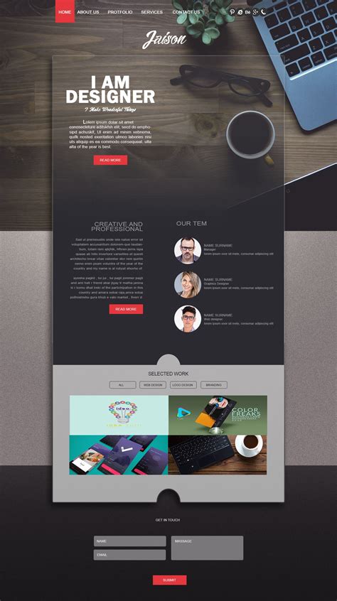 Creative Website Design Templates Free Download Ui Freebies - Riset