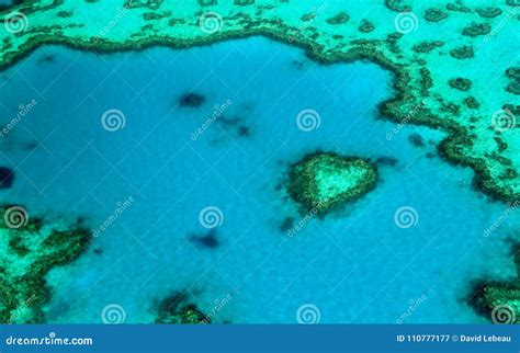 The Famous `Heart Reef` in Australia Stock Image - Image of grand ...