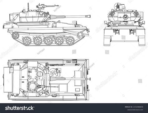 Scorpion Light Tank Isolated On White Stock Vector (Royalty Free ...