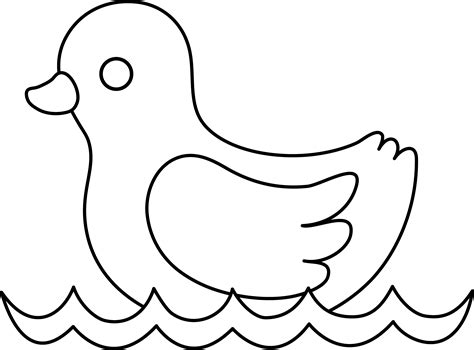 Rubber Duck Outline - ClipArt Best