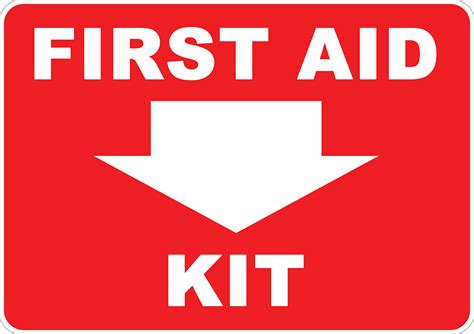 PRINTED ALUMINUM A3 SIGN - First Aid Kit Sign