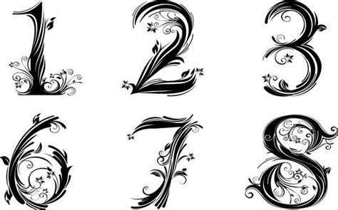 1…_来自百事檸檬的图片分享-堆糖网 | Tattoo fonts, Number tattoo fonts, Number tattoos