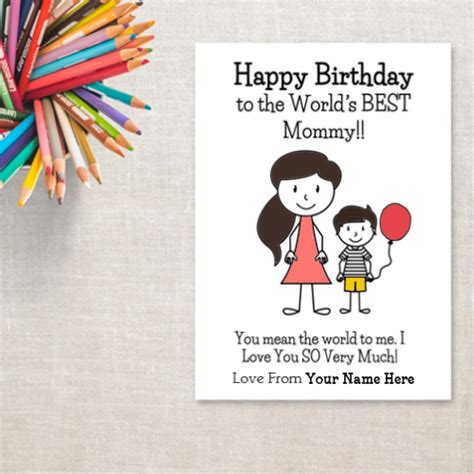 Personalized Birthday Card for Mom