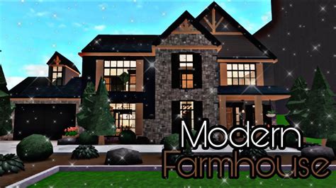 Bloxburg Modern Farmhouse | Speedbuild + Tour | 1 - YouTube