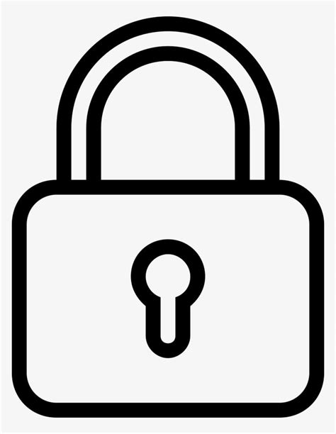 Lock Outlined Padlock Symbol For Security Interface - Lock Clipart ...