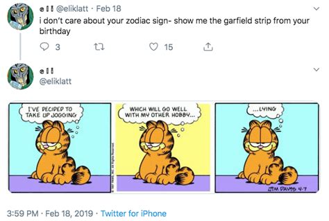 Garfield Birthday Comic Zodiac | Know Your Meme