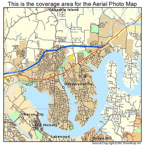 Aerial Photography Map of Hendersonville, TN Tennessee